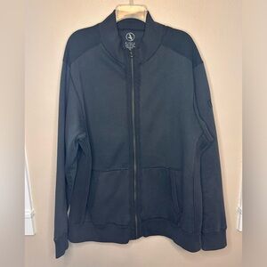 AIGLE Men’s Full Zip Mock Turtleneck Sweatshirt Size XXL Gray